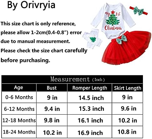 Orilorwy/ Облекло За бебета Момичета, Коледни дрехи За Новородени, Дрешки За малки Момичета, Комбинезони, Превръзка На Главата,