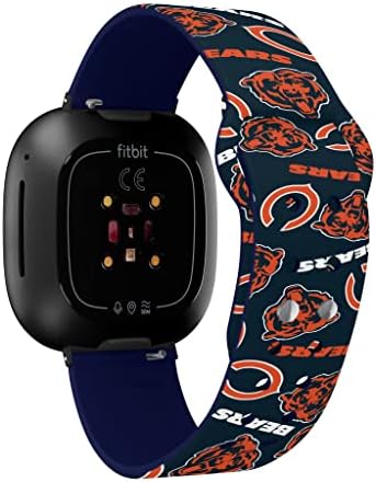 Каишка за часовник Game Time Chicago Bears HD е Съвместим с Fitbit Versa 3 и Sense