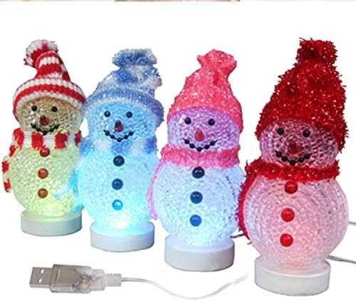USB Power Muti-Color Настолна Светещ Издънка LED Коледна Елха с LED Светлина Светещи Светлини за 5-инчов мини-7 Цвята с най-високо