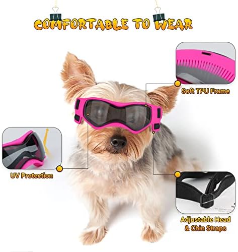 PETLESO Очила за кучета от Дребни Породи, Слънчеви Очила за Кучета със защита от ултравиолетови лъчи, на слънчеви Очила за Кучета от Средните