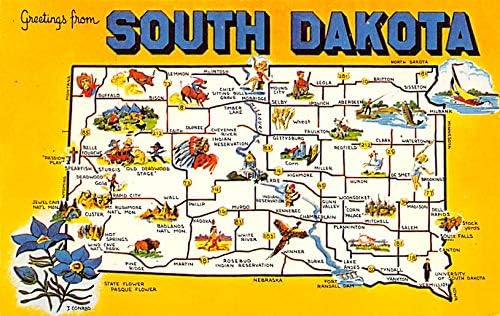 Здравейте, от Южна Дакота, Картички SD от Южна Дакота