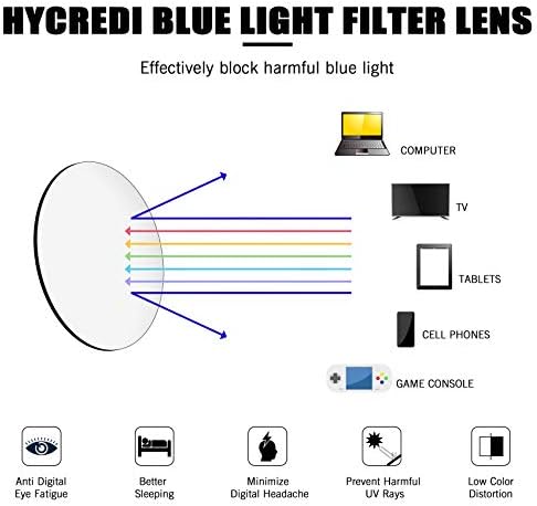 Hycredi Детски Блокер Очила със Синя Светлина, Защита От Пренапрежение на очите и Виолетови, Компютърни Игри Очила за tv
