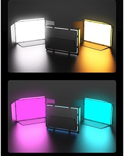LEPSJGC RGB led Лампа за Видеозаснемане 0-360 ° Пълноцветен Попълнете Панел лампи CRI95 + 3000-6500 K за снимки на живо (Цвят: E, Размер: