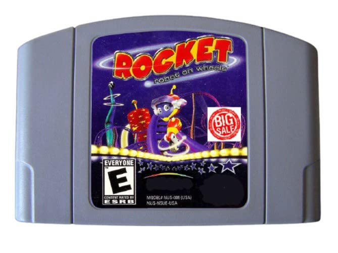 Ретро игра 64-Битова Игра Rocket Робот На колела, Американската версия на (Сив)