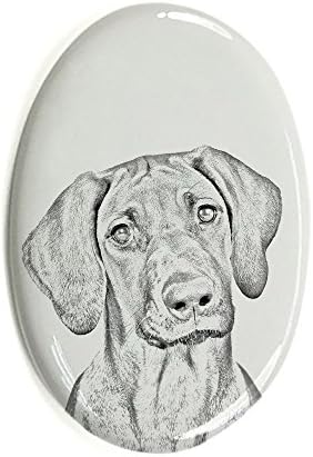 Родезийски Риджбек, Овално Надгробен камък от Керамични плочки с Изображение на Куче