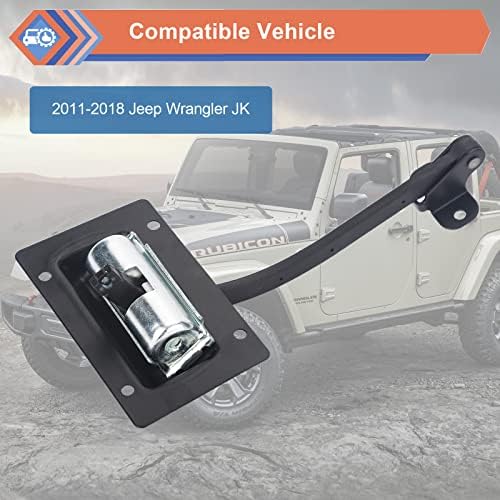 ZONFANT Хонорар предпазен колан на задната врата на багажника за кола, съвместим с Jeep Wrangler JK 2011-2018 години на издаване, Замяна