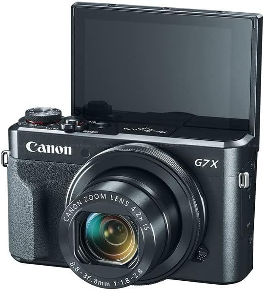 Фотоапарат PowerShot G7 X Mark III Цифров фотоапарат (черен) Pro Kit + Чанта за камера + Карта памет Sandisk 128 GB + Гъвкав