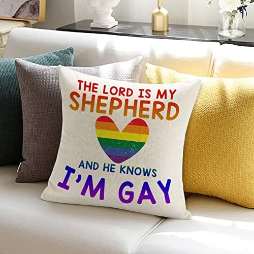 Калъфка Господ е Мой Пастир, и Той Знае, че аз съм гей Калъфка Равенство на Лесбийки, Гейове, ЛГБТК Калъфка В Селски стил