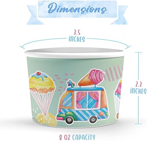 Чаши за сладолед Joyful Toys Опаковка от 50-9 мл / 260 мл за Еднократна употреба Чаши за сладолед за горещи или студени ястия –за Еднократна