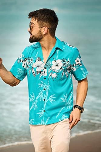 ALVISH Хавайски Ризи Мъжки Aloha Beach Party Holiday Camp всеки ден С Къс Ръкав