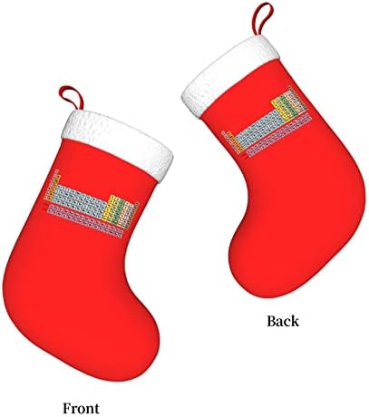 CUTEDWARF Периодичната таблица на химичните елементи, Коледни Чорапи, Украшения за Елхи, Коледни Чорапи за Коледно парти, Подаръци 18 Инча