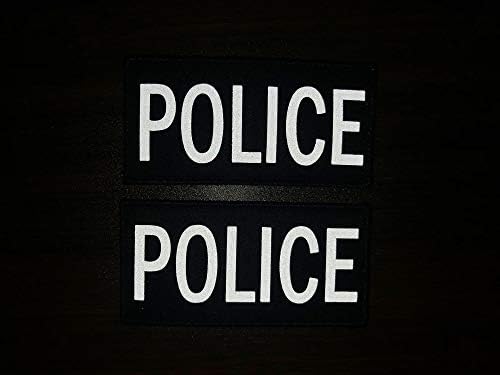Светоотражающая полицейска нашивка SUVIYA 4x2 инча с плетене на една кука и линия (2) (сив)