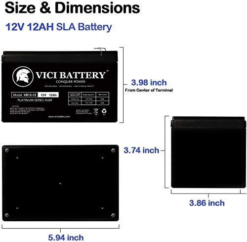 VICI Батерия 12V 12AH Акумулатор за скутер BuzzAround Lite 3 GB147 GB147S - 2 опаковки Идентичност на продукта