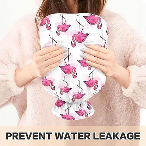 Бутилки с гореща вода с Капак Flamingos Чанта за топла Вода за Облекчаване на болки, Главоболие, Болки В гърба, Топло за вода