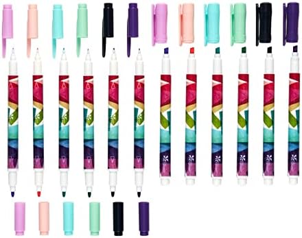 Набор от различни инструменти за писане Erin Condren - 12 Опаковки цветни маркери Harmony и маркери с две топчета за писма, цветово