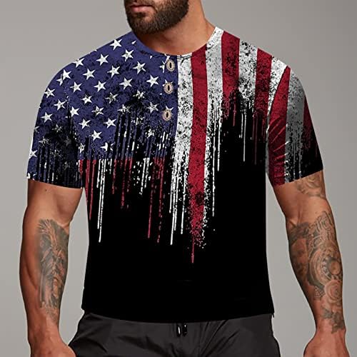 Мъжка тениска с американския флаг, патриотическая тениска с къс ръкав, Ден на независимостта, потник, риза за мъже
