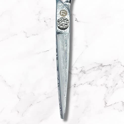 Дамасские ножица За Подстригване на коса - Saki Kanzen - 6-Инчови Ножица за Подстригване на коса Мастер-клас - Дамасская Стомана