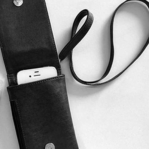 Снимка На Японската Култура Цвете Телефон В Чантата Си Портфейл Окачен Мобилен Калъф Черен Джоба