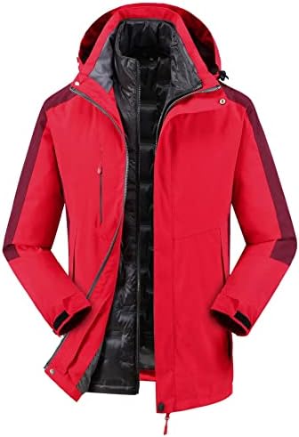 Палто с качулка за Жени, Дъждобран Голям размер, с Подвижни Препълнена, Дамски Топли Зимни Ски палто на тежести