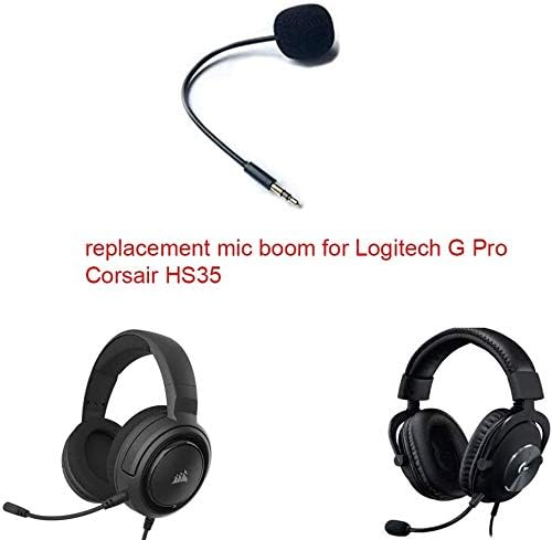 Подмяна на микрофона Микрофон стрела Съвместими с Logitech G Pro G433 Corsair HS35 HS45 Xbox One PS4 Nintendo Switch компютър