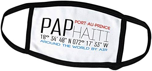 Подарък седалките за лице 3dRose Порт-о-Пренс, Хаити, Около света със самолет (fc_320394_1)