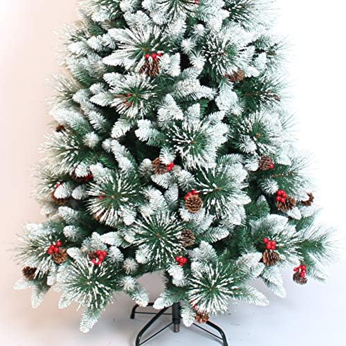 Изкуствена Коледна елха от Заснежени борове DULPLAY Premium, най-loops с метална стойка, Елегантни Коледна Украса за дома от Снежинки,