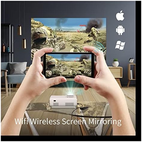 Домашно кино ANSI Lumen Smart HD проектор, WIFI, Android 4K Native 1080P (Цвят: S1, размер: EU Plug)