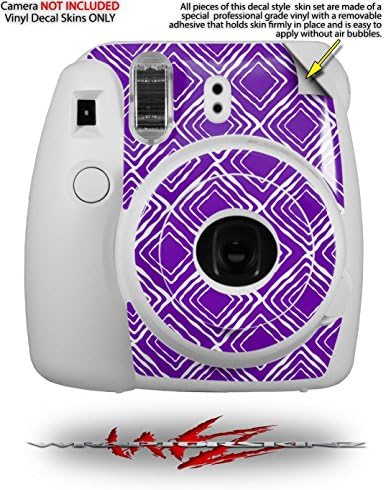 Опаковка със стикер на кожата WraptorSkinz е Съвместим с камера Fujifilm Mini 8 Вълнисто лилав цвят (камерата в комплекта не са