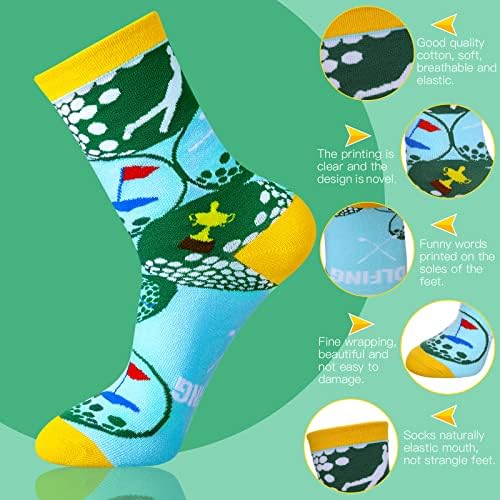 Jenaai, 8 Чифта мъжки Чорапи за голф, Размер на 8,5-10, Нови Памучни Чорапи за мъжете, Забавни Уютни Гольфовые Чорапи, Подаръци за