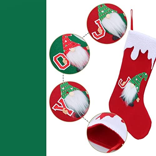 Коледни Чорапи, ЛЪКИ PARTNER, 3 опаковане на Коледни детски подарък мешочков за Отглеждане и Коледни Окачени Чорапи за украса на