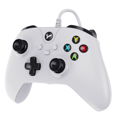 Жичен контролер YCCTEAM за Xbox One, Кабелна гейм контролер с функция Turbo и аудиоразъемом, Подобрен геймпад за PC с двойно виброударом