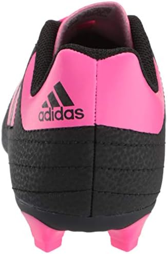 adidas Унисекс-Детски футболни обувки Goletto VI с твърдо покритие, черен / Удароустойчив Розов / бял, 10,5 хиляди Метра, за малки деца