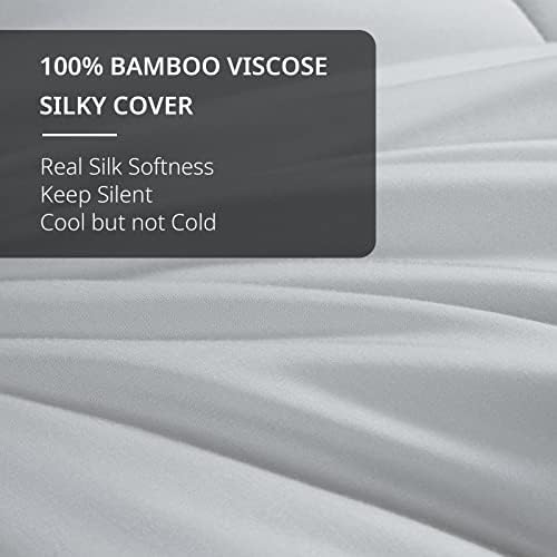 Стеганое одеяло HOMBYS от леката охлаждаща вискоза от бамбук, Пуховое одеяло Кралски размери, Алтернативни части за настоящият одеала,