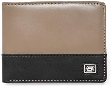 Мъжки RFID чантата си Skechers Passcase от кожа с Мек джоб
