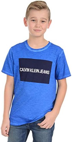 Тениска с кръгло деколте с логото на Calvin Klein Boys' Institution за момчета