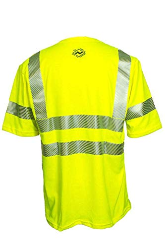 Тениска National Safety Apparel C54HYC3SM FR клас 3, Малка, Флуоресцентно жълт цвят