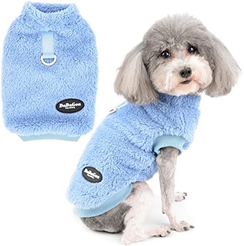 Zunea мек вълнен плат Пуловер за кучета, Зимата е Топло Яке, Палто за Малки Кучета, Меки Пухкави Облекло за Кутрета с D-Образен