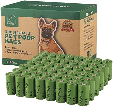 Биоразградими торбички за кучешки какашек ATIFBOP 360 На 24 ролка, Херметически затворени и дебели Торбички за кучешки какашек
