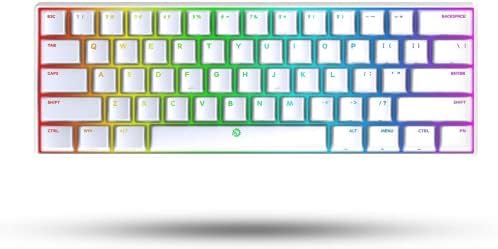 Ръчна Детска клавиатура DREVO Seer TE 60% Жичен с RGB подсветка, Ультракомпактная Мини-61 Клавиша (Червен ключ, бял)