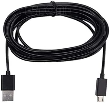 SERIGAS - 1 БР. Дълъг захранващ кабел Micro USB Charge За зареждане на 3 М За контролери PS4 One Черен/Бял ping