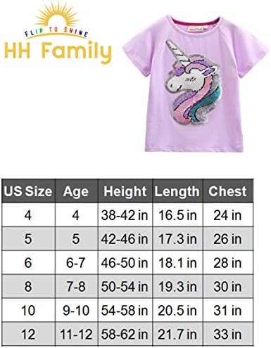 Тениска HH Family Флип с Единорогом и Пайети за момичета 3-12 Години
