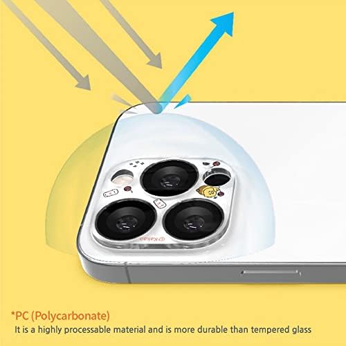 Защитно фолио за обектива на камерата KAKAO FRIENDS Choonsik, съвместима с iPhone 13/13 Mini защитно фолио за задната камера от прозрачно