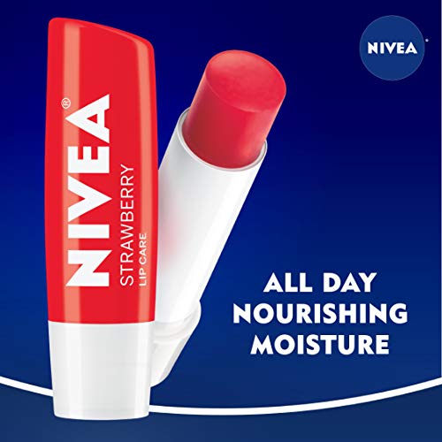 NIVEA Ягода Lip Care - Оцветени, балсам за красиви, меки устни - Опаковка от 4 броя