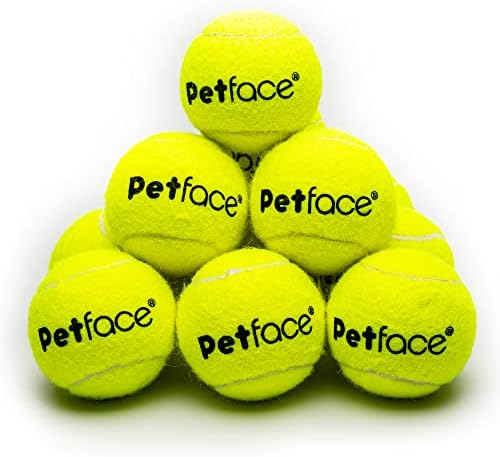 Тенис топки Petface Супер за кучета, Хвърляне и внасят, За упражнения на открито, 12 Опаковки