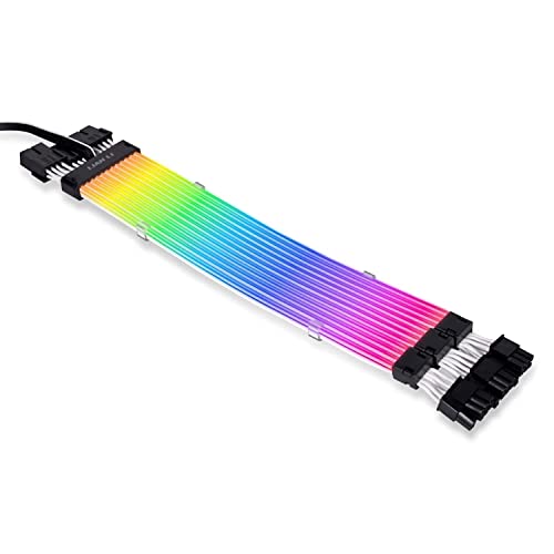 Lian Li Strimer Plus V2 Тройни, 8-пинов (PW12-PV2) -Адресуемый захранващ кабел RGB VGA (контролер в комплекта не са включени)