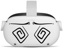 Объркани мультяшные очите - Oculus Quest 2 - Стикери - Черен