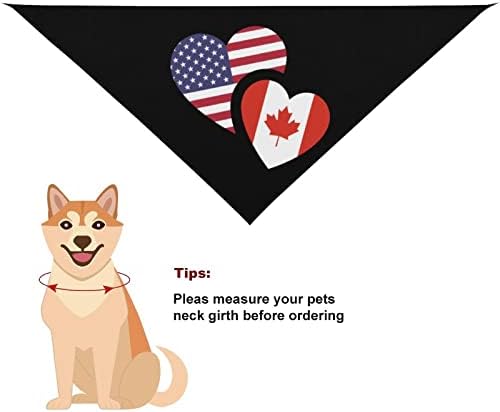 Канада, Флаг на САЩ, Кърпа за Кучета, Триъгълен Шал, Престилки С Принтом, Двойна Обратима Шал, Шал за Домашни Любимци