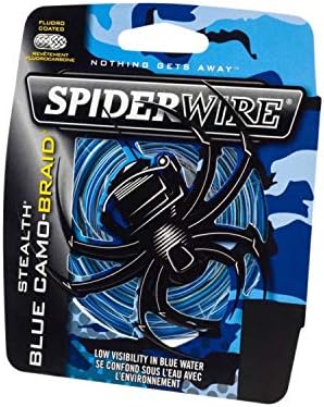 SpiderWire Stealth® Superline, Син Камуфлаж, 65 паунда | 29,4 кг, 500yd | 457 м Ракита риболов линия, подходяща за риболов
