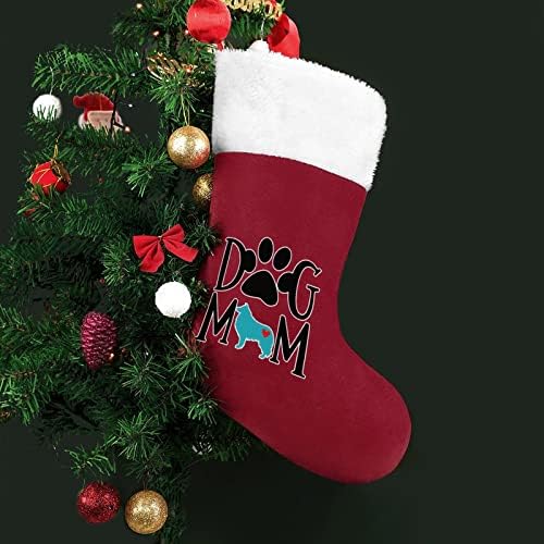 Коли Куче Мама Коледен Окачен Отглеждане на Сладък Дядо Чорап за Коледно Декориране на Подаръци