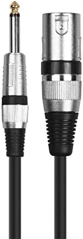 Конектор за микрофонного кабел WYFDP 6,35 мм, включете 6,5 мм за XLR 6,3 мм, аудио кабел С 1/4 , Говорител, усилвател Китара (Цвят:
